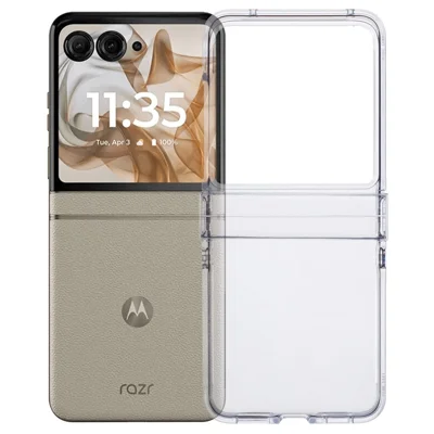Shockproof Case for Motorola Razr 70 / 60 / 50 5G / Razr 2026 / 2025 / 2024 Crystal Clear PC Phone Shell 3-Piece Design Phone Cover