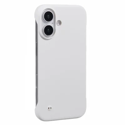 For iPhone 16 Case Hard PC Skin-Touch Phone Cover Frameless Breathable Cooling - White