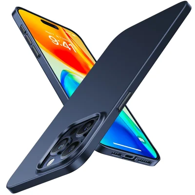 TORRAS Slimfit Mag-serie til iPhone 15 Pro Case kompatibel med MagSafe Hård PC-telefondæksel Stødfast Beskyttelsesdæksel - Marineblå