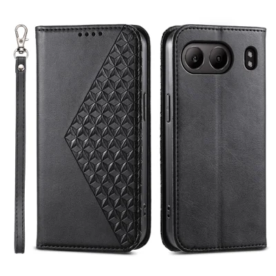 For OnePlus Nord 4 Case Calf Texture PU Leather Phone Cover with Wallet - Black
