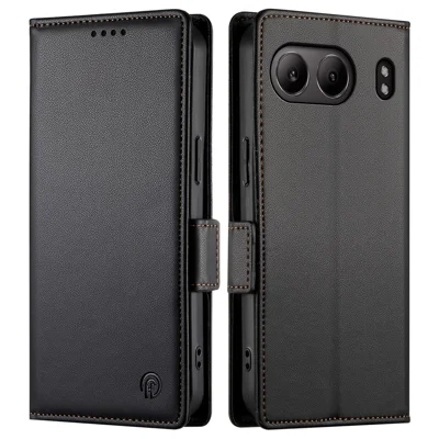 DF-010 For OnePlus Nord 4 Stand Case PU Leather Wallet Phone Cover - Black