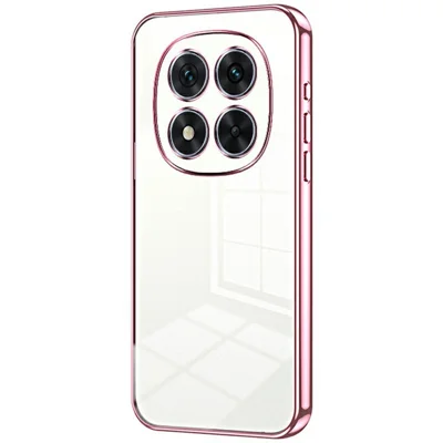 Til Xiaomi Redmi Note 14 Pro 5G / Poco X7 5G Cover med Elektropladeret Ramme i Blød TPU Telefonbeskyttelse - Pink