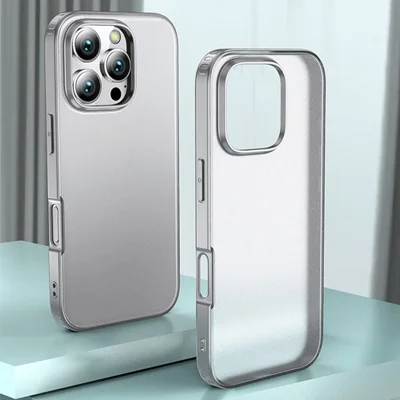 For iPhone 16 Pro Max Case PC+TPU Phone Cover Airbag Protection - Transparent