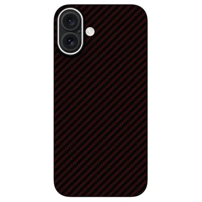 KZDOO For iPhone 16 Plus Case Aramid Fiber Phone Cover Support Wireless Charging - Red