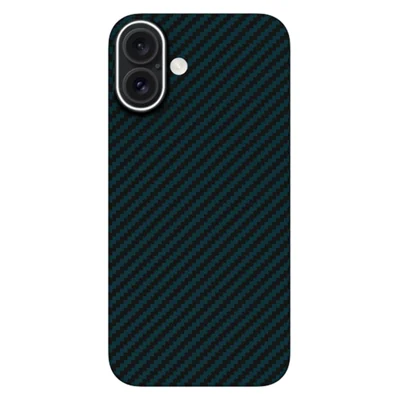 KZDOO For iPhone 16 Plus Case Aramid Fiber Phone Cover Support Wireless Charging - Blue