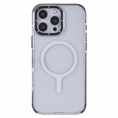 YOUNGKIT For iPhone 16 Pro Case Compatible with MagSafe Drop Proof Glossy TPU+TPE Phone Cover - Grey