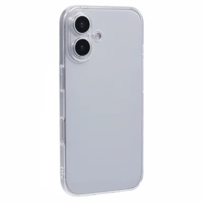 For iPhone 16 Shockproof Case 1.5mm Thickness Clear TPU Phone Cover