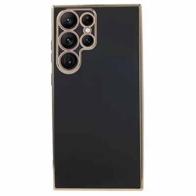 For Samsung Galaxy S25 Ultra Case TPU Slim Fit Shockproof Phone Cover 6D Electroplating - Black