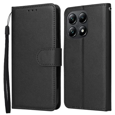 For Xiaomi 14T Case Wallet Stand View PU Leather Phone Cover - Black