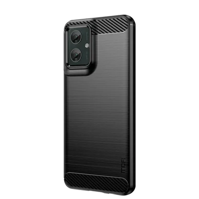 MOFI For Motorola Moto G55 5G Case  JK TPU Series-1 Carbon Fiber Texture TPU Soft Phone Cover - Black