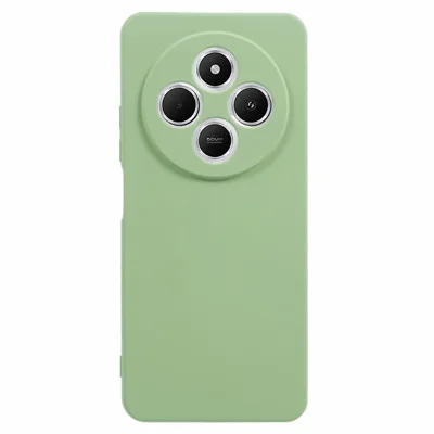 For Xiaomi Poco C75 4G / Redmi 14R 5G / 14C 4G Case TPU Back Soft Anti-Scratch Fiber Lining Phone Cover - Matcha Green