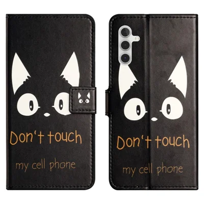 For Samsung Galaxy A56 5G / A36 5G Case Pattern Print PU Leather Wallet Phone Cover - Cat Ears
