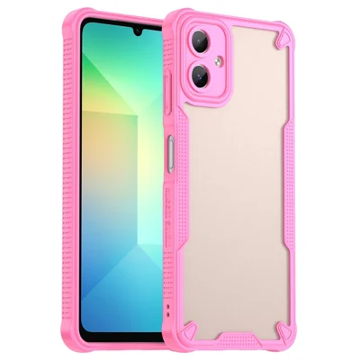 Armor Series Etui na Samsung Galaxy A06 4G, Ochronne Pokrowiec z PC+TPU, Półprzezroczysty Matowy Finish - Różowy