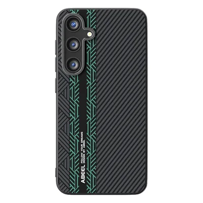 ABEEL For Samsung Galaxy S24 Magnetic Case PC + TPU + Aluminum Alloy + PU Leather Slim Phone Back Cover - Texture 2