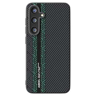 ABEEL For Samsung Galaxy S24+ Magnetic Case PC + TPU + Aluminum Alloy + PU Leather Slim Phone Back Cover - Texture 2