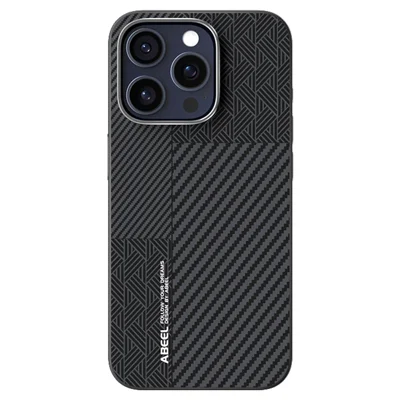 ABEEL Für iPhone 14 Pro Max Hülle PC + TPU + Aluminiumlegierung + PU-Leder Handyhülle kompatibel mit MagSafe - Beschaffenheit 3