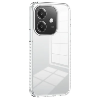 Voor Oppo A40 4G Transparante Hoes TPU+PC Anti-slip Stootvrij Achterklep - Transparant