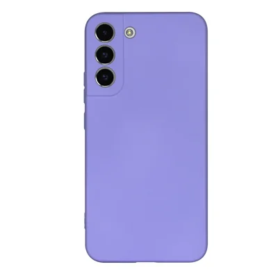 For Samsung Galaxy S21 FE 5G Rubberized TPU 2.2mm Thickness Anti-Scratch Phone Case Fiber Lining Cushion Protective Cover - Purple