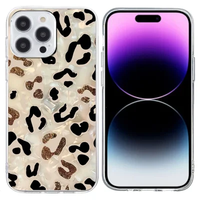 Folia na iPhone 16 Pro Max z nadrukiem, odporna na wstrząsy, miękka obudowa z tworzywa TPU - nadruk w stylu lamparta