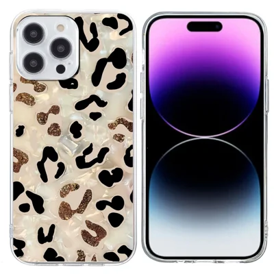 TPU Case voor iPhone 15 Pro met Patroonprint, Schokbestendige Zachte TPU Hoes - Luipaardprint