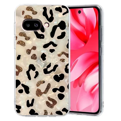 For Google Pixel 9a Case Pattern Printing Shockproof Soft TPU Phone Cover - Leopard Print