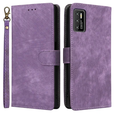 For Cubot P50 Wallet Case RFID Blocking PU Leather Cover Stand View - Purple