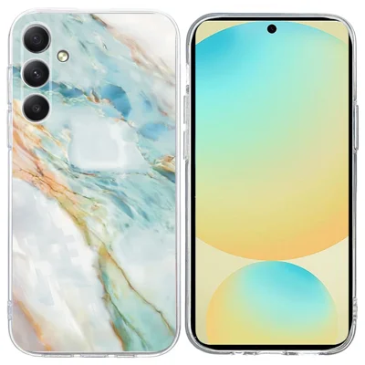 For Samsung Galaxy A24 4G (162.1 x 77.6 x 8.3mm) Case Pattern Printing Shockproof Soft TPU Phone Cover - Oil Painting Marble