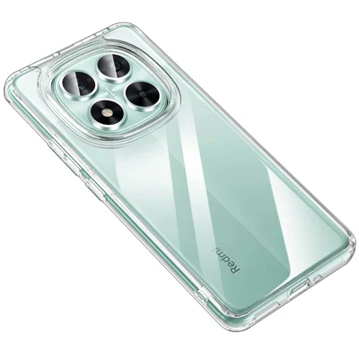 Voor Xiaomi Redmi Note 14 Pro 5G / Poco X7 5G hoesje PC+TPU telefoonhoesje met airbagbescherming - transparant