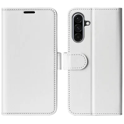 For Samsung Galaxy A36 5G / A56 5G Wallet Case Crazy Horse Texture Stand Leather Phone Cover - White