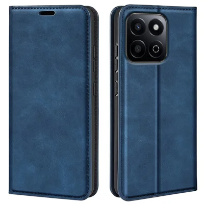 Til Honor 200 Smart 5G / X7c 4G Taskeskin af PU-læder med komfortabel overflade - Blå