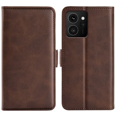 Voor HMD Skyline Stand Case Kalfstextuur Lederen Portemonnee Telefoonhoes - Bruin