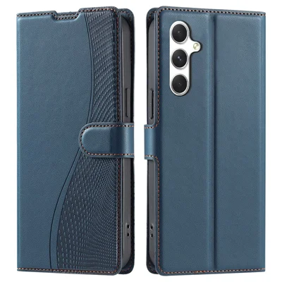 For Samsung Galaxy A05s 4G Case Dots Imprinted PU Leather Flip Phone Cover with Card Slot, Strap - Blue