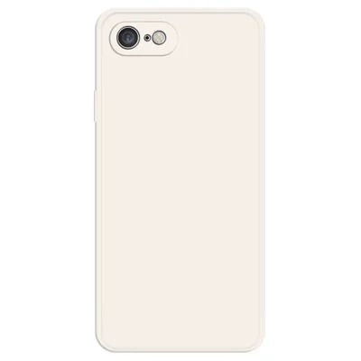 Per iPhone 7 / 8 / SE (2020) / SE (2022) Custodia posteriore in TPU antishock con bordo dritto per telefono cellulare - Beige