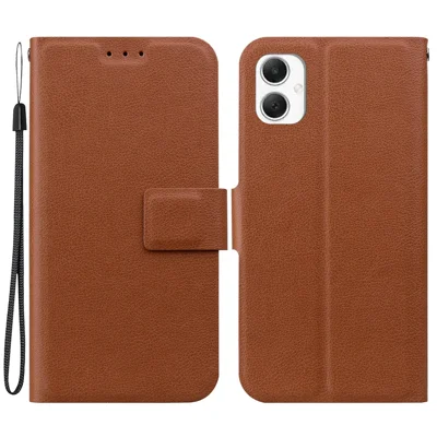 For Samsung Galaxy A06 4G Case Ultra-Thin PU Leather + TPU Phone Cover with Card Slot - Brown