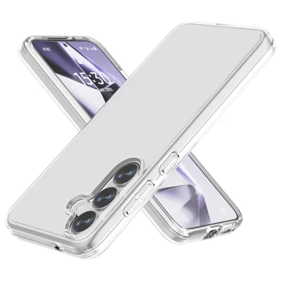 For Samsung Galaxy S25 Case PC + TPU Shockproof Clear Phone Cover - Transparent