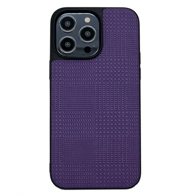 VILI Th-serie Anti-fall-handy-hülle Für Iphone 14 Pro Max Schockdichte Pu-leder Beschichtetes Schutz Tpu-cover - Violett