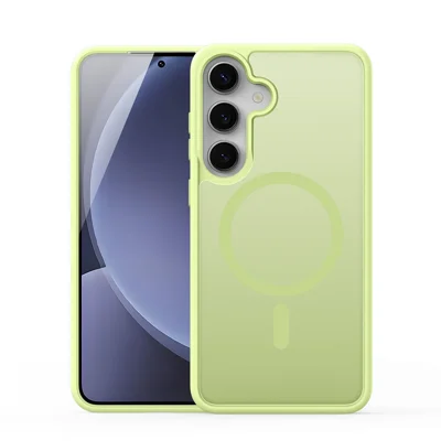 DUX DUCIS For Samsung Galaxy S25+ Case  Yind Series PC+TPU Phone Cover Magnetic Case - Lime Green