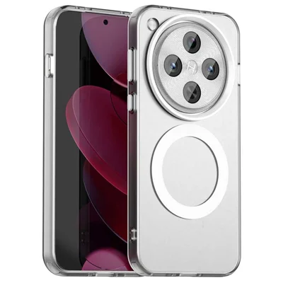 For Oppo Find X8 Pro 5G Magnetic Case PC+TPU+PET Anti-Drop Phone Cover - White