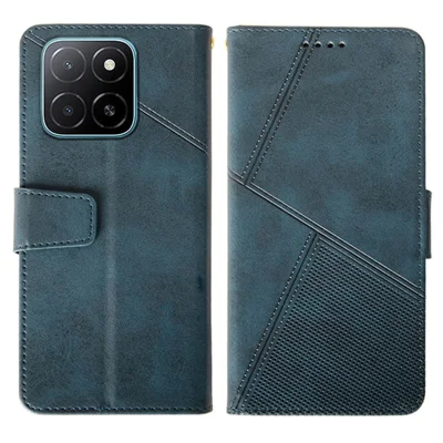 IDEWEI etui na Honor X5b, skórzane etui portfel z podstawką, faktura cielęca - niebieski