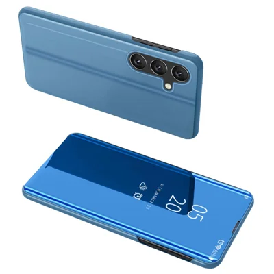 For Samsung Galaxy S25+ Flip Leather Cover with Stand Full Body Protective Phone Case - Blue