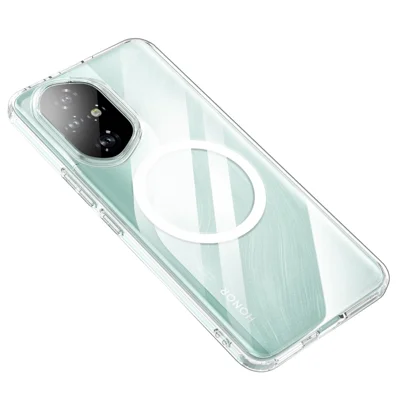 Bulk Purchasing For Honor 300 Magnetic Case Scratch Resistant PC+TPU Phone Cover - Transparent
