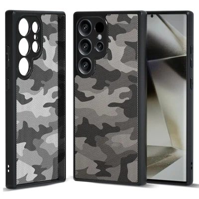 IBMRS dla Samsung Galaxy S25 Ultra Etui TPU + PC Wytrzymałe Antywibracyjne Pokrowiec Ochrona Aparatu - Artystyczne Kamouflage