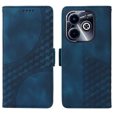 Leather Case for Infinix Smart 8 Plus / Smart 8 Pro 4G / Smart 8 4G / Hot 40i / TECNO Spark 20 / Spark Go 2024 4G Phone Cover - Blue