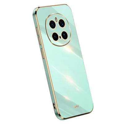 XINLI For Honor Magic7 Pro 5G Case TPU Phone Cover with Electroplating Frame - Cyan