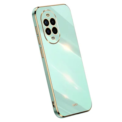 XINLI til Huawei nova 13 Pro 5G etui i TPU med elektropladeret kant - Cyan