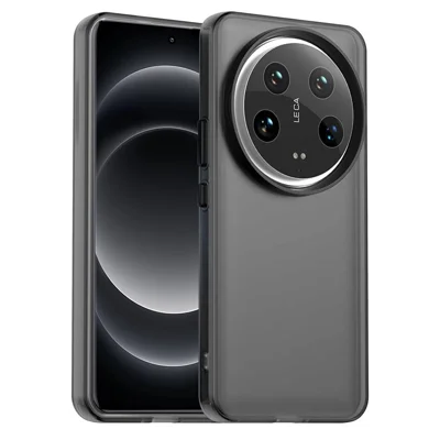 For Xiaomi 14 Ultra Case PC+TPU+PET Matte Anti-Drop Phone Back Cover - Black