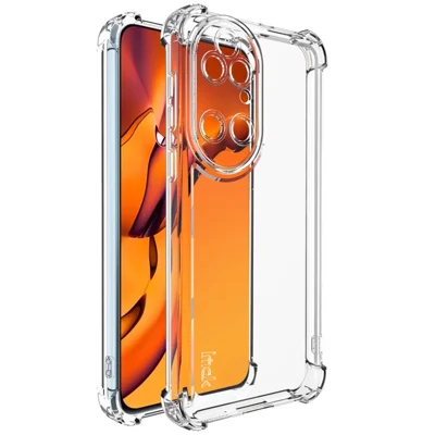 غطاء هاتف IMAK UX-4 سلسل مناسب للهاتف Huawei P50 4G / P50E، غطاء خلفي مقاوم للصدمات من مادة TPU شفاف بأربع زوايا واقية