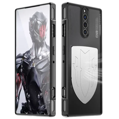 For ZTE nubia Red Magic 8 Pro 5G Shield Heat Dissipation Phone Case Liquid Silicone+PC Back Cover - Silver