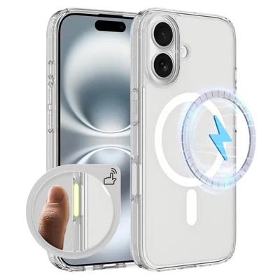 For iPhone 16 Plus Case Compatible with MagSafe TPU + Acrylic Phone Cover with Camera Control Button