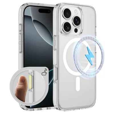 For iPhone 16 Pro Max Case Compatible with MagSafe TPU + Acrylic Phone Cover with Camera Control Button